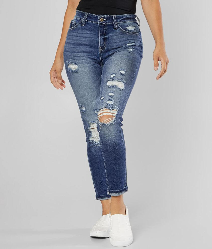 KanCan Signature Kurvy Mid-Rise Ankle Skinny Jean front view