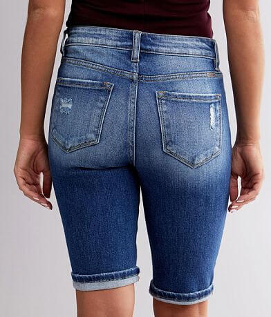 KanCan Signature High Rise Bermuda Stretch Short BACK