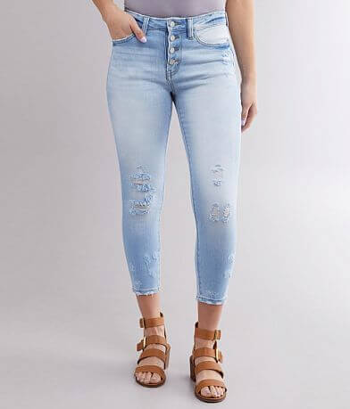 KanCan Signature Kurvy Mid-Rise Ankle Skinny Jean front view