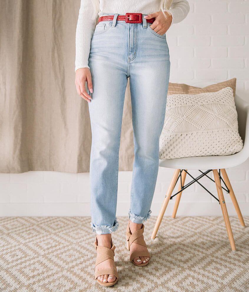 Hollister Ultra High Rise Mom Jeans, with tie front on top