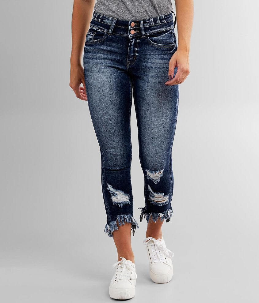 Kancan frayed ankle on sale jeans