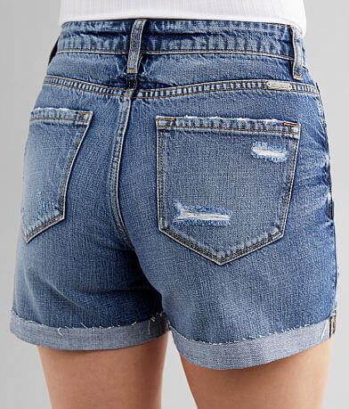 KanCan Signature High Rise Cuffed Short back pocket view