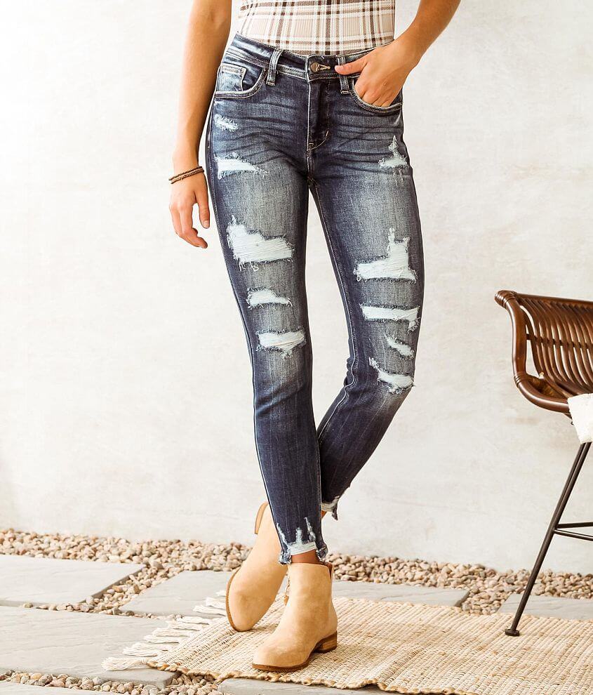 KanCan Signature Mid-Rise Ankle Skinny Jean front view