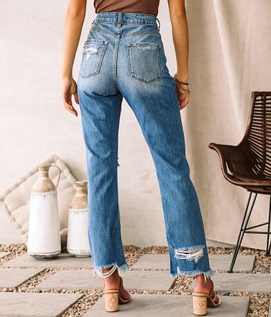 KanCan Signature High Waisted Straight Jean BACK