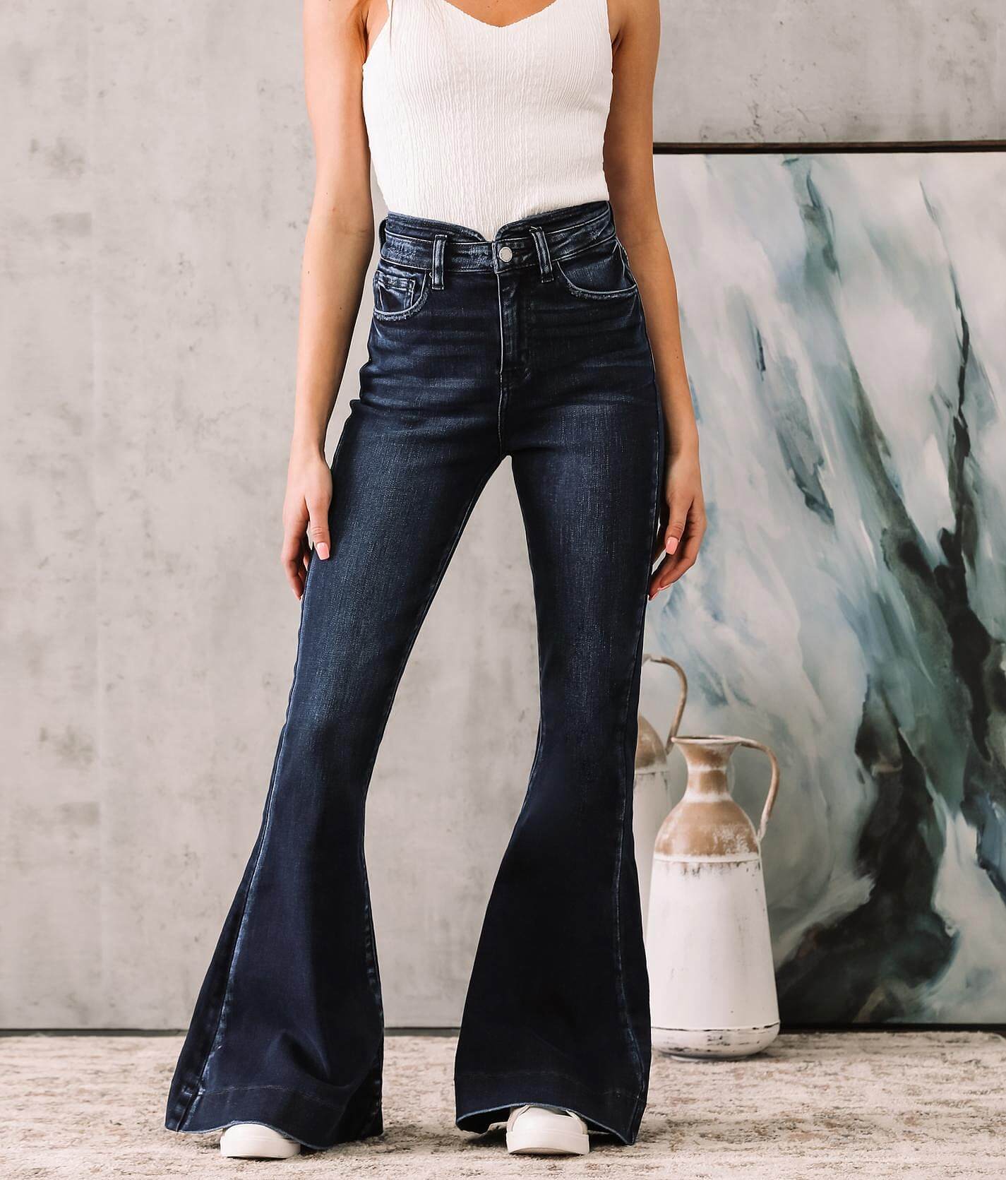 signature high rise super flare jean kancan