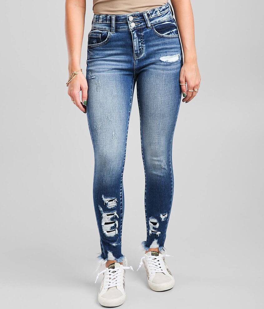 Kancan High Rise Black Ankle Skinny Jeans