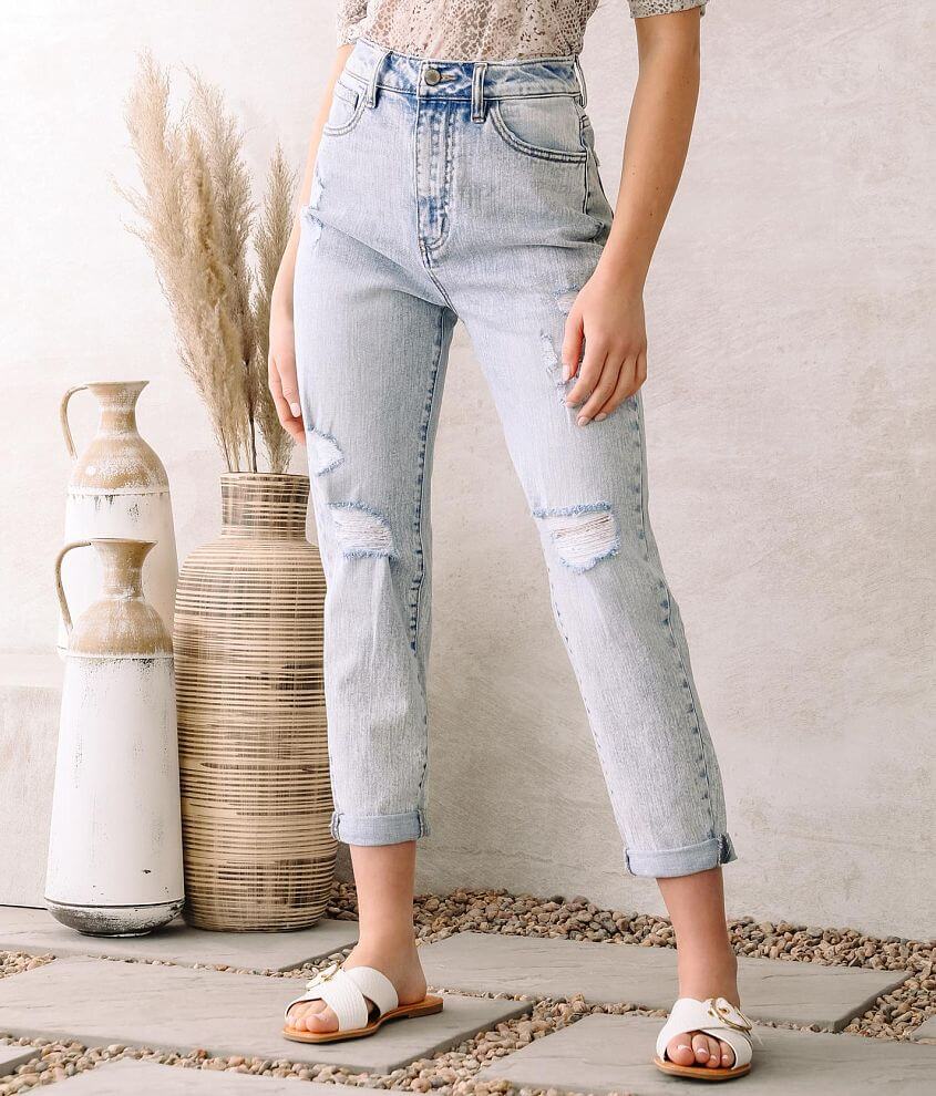 Ultra High-Rise Light Wash Baggy Jeans