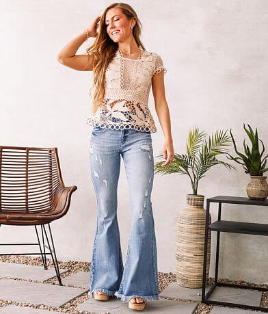 KanCan Signature High Rise Super Flare Jean misc detail 2 view