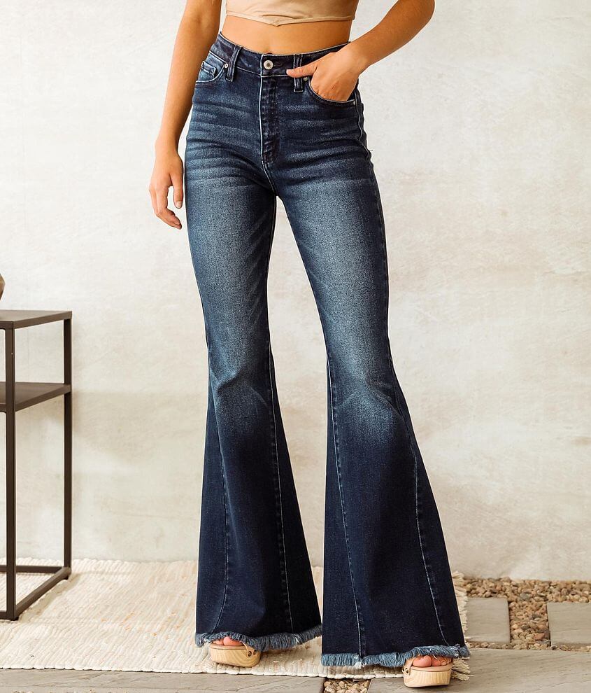 KanCan Signature Ultra High Rise Super Flare Jean front view