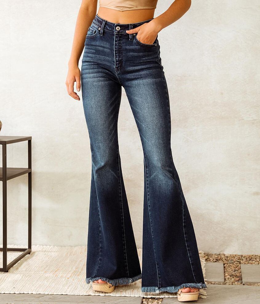 High waisted super flare sales jeans