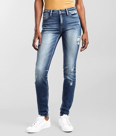 KanCan Signature Mid-Rise Skinny Stretch Jean front view