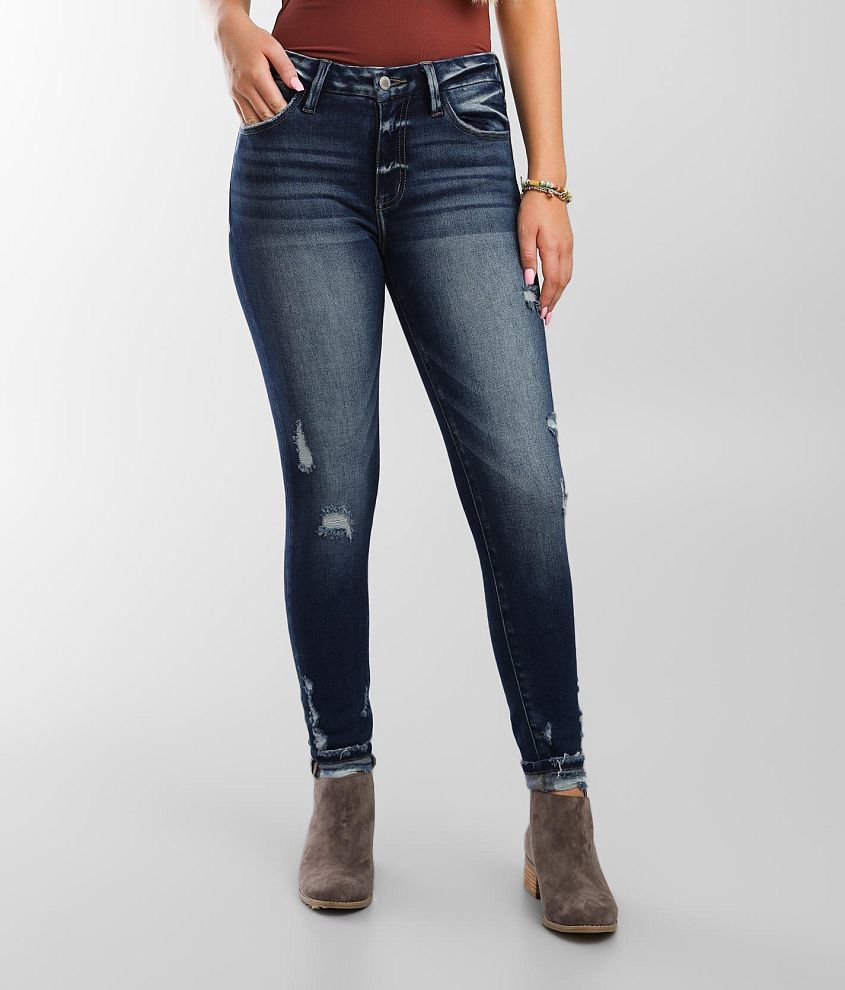 KanCan Signature Kurvy Mid-Rise Ankle Skinny Jean front view