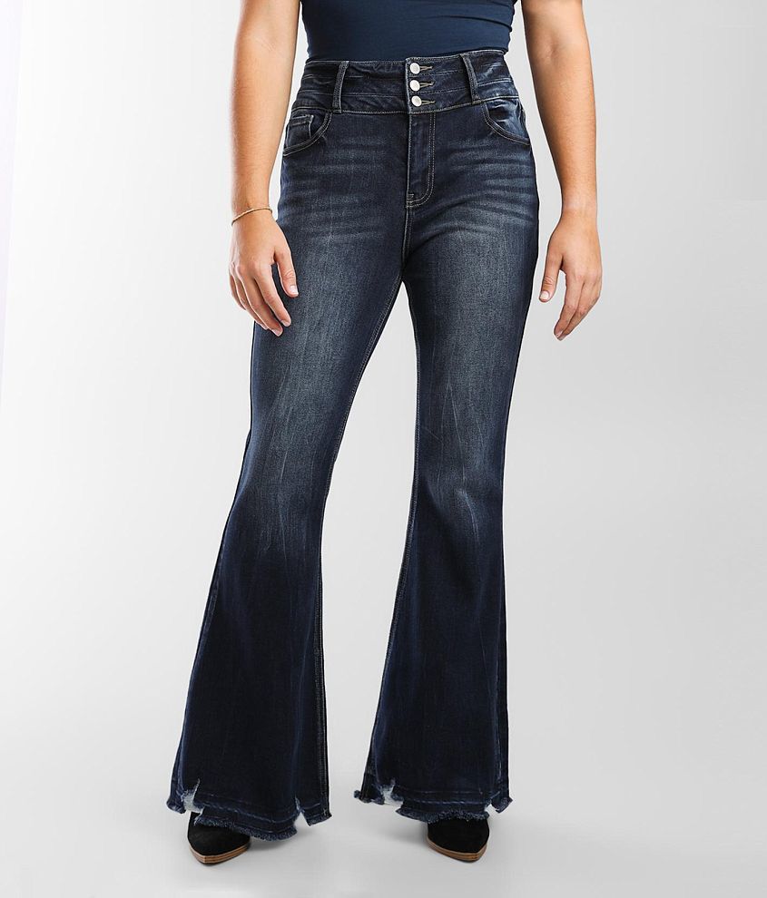 KanCan Signature Kurvy Ultra High Super Flare Jean front view