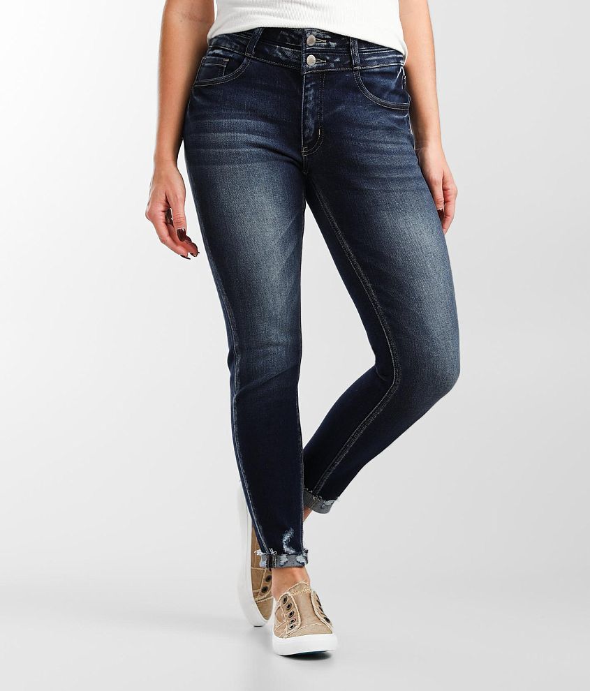 KanCan Signature Kurvy Mid-Rise Ankle Skinny Jean front view