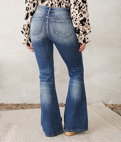 KanCan Signature Mid-Rise Flare Stretch Jean back view