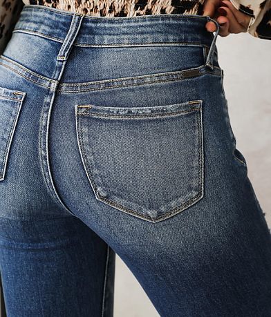 KanCan Signature Mid-Rise Flare Stretch Jean back pocket view