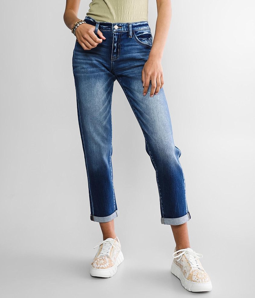 KanCan Signature Mid-Rise Relaxed Stretch Jean front view