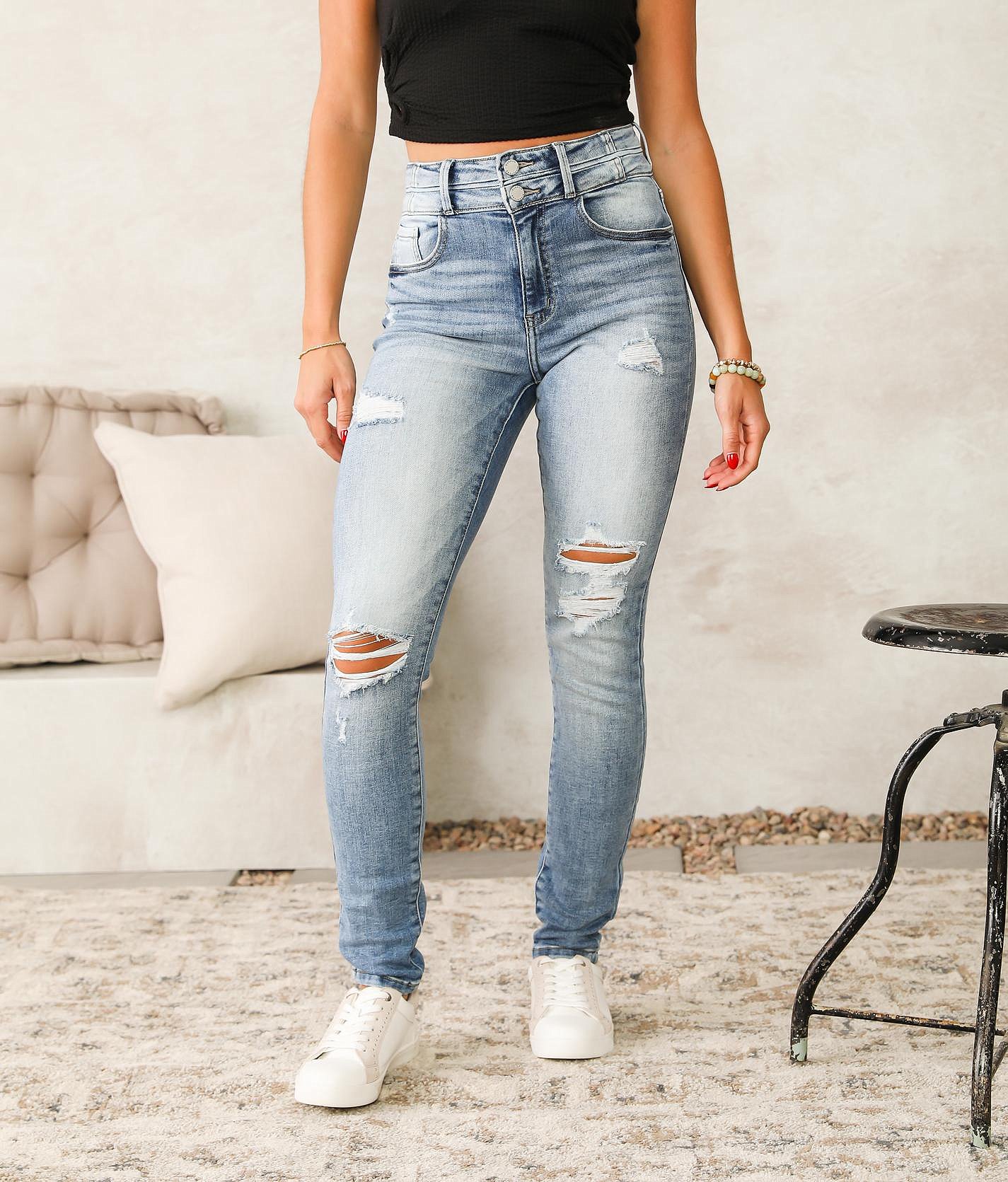 jeans with rips at the bottom