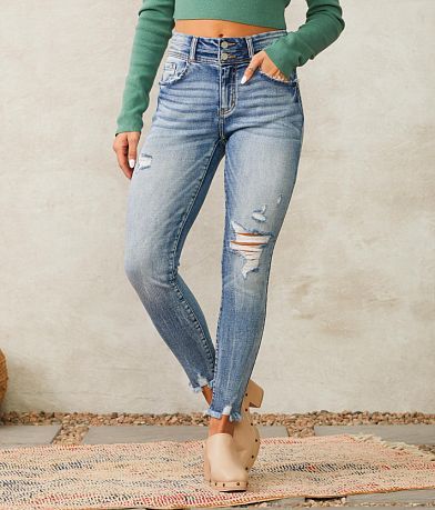 KanCan Signature Kurvy Mid-Rise Ankle Skinny Jean front view