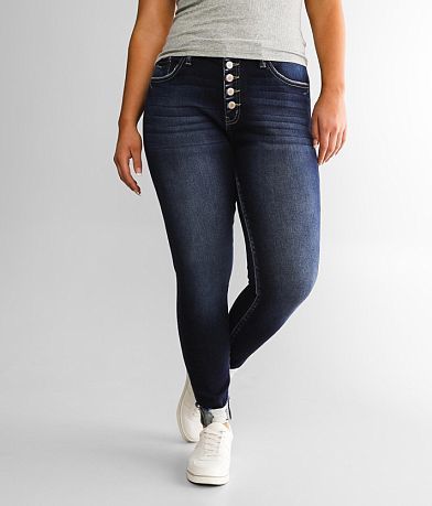 KanCan Signature Kurvy Mid-Rise Ankle Skinny Jean front view