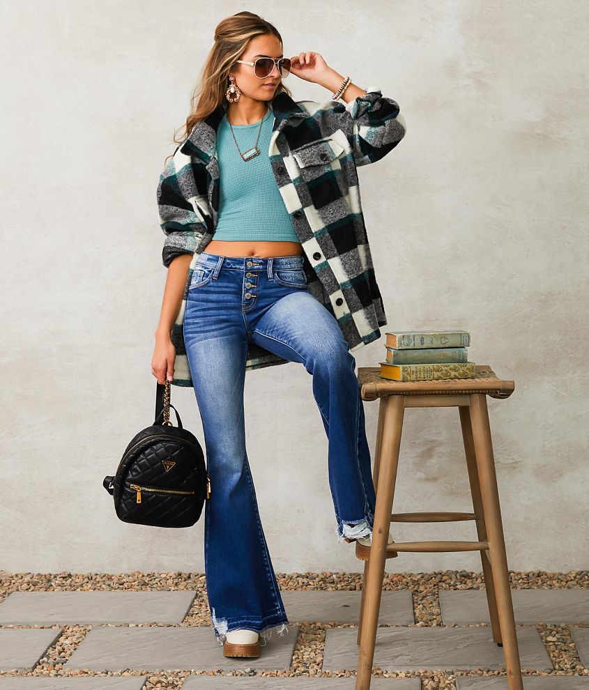 Mid-Rise Super Flare Stretch Jean