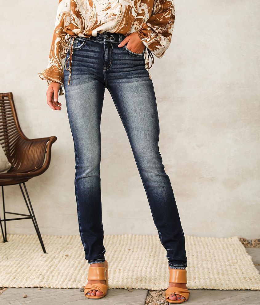 KanCan Signature Mid-Rise Skinny Stretch Jean front view