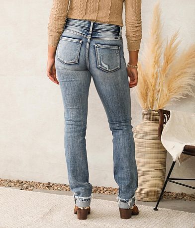 KanCan Signature Kurvy Mid-Rise Straight Jean BACK