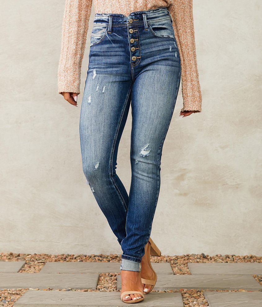 High-Rise Button-Fly Jeans