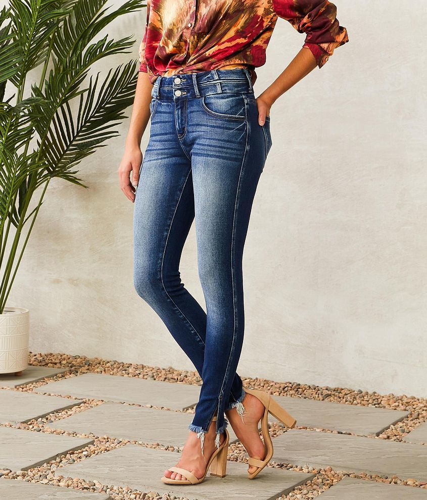 KanCan Signature High Rise Split Ankle Skinny Jean front view