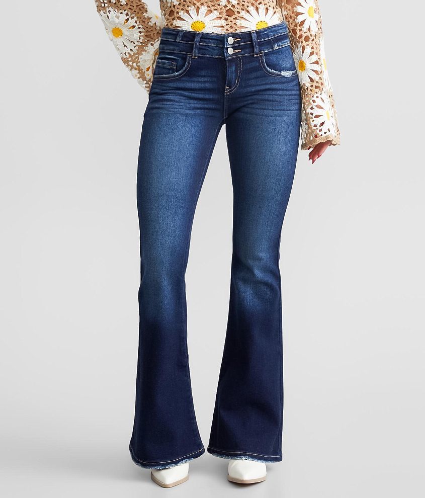 KanCan Signature Low Rise Flare Stretch Jean front view