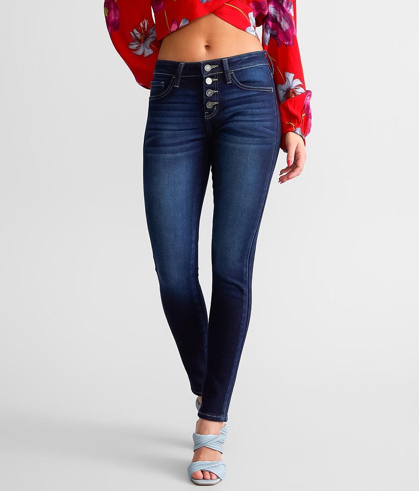 KanCan Signature Mid-Rise Skinny Stretch Jean front view