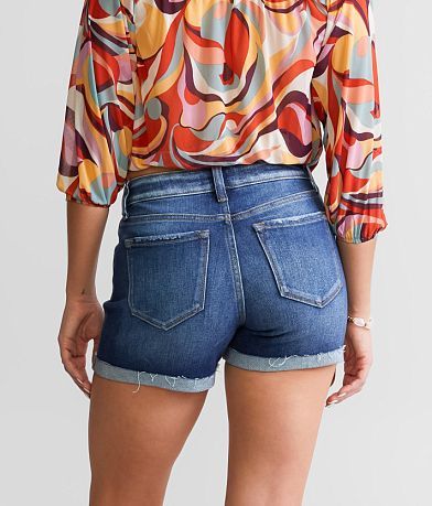 KanCan Signature High Rise Stretch Cuffed Short BACK