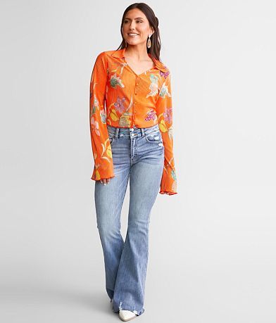 KanCan Signature High Rise Super Flare Stretch Jean misc detail 2 view