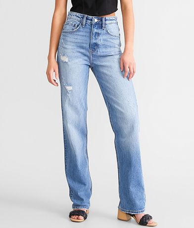 KanCan Signature 90s Straight Stretch Jean front view