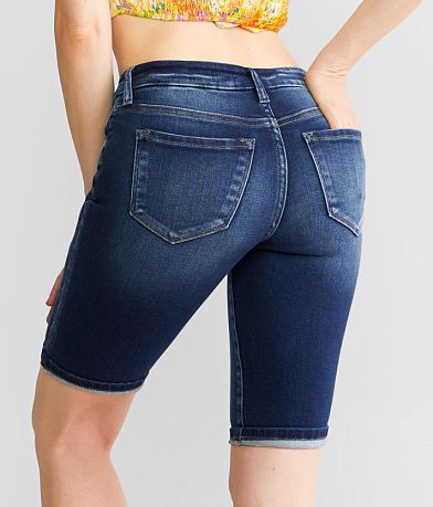 KanCan Signature Mid-Rise Bermuda Stretch Short back view