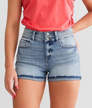 KanCan Signature Kurvy High Rise Stretch Short front view