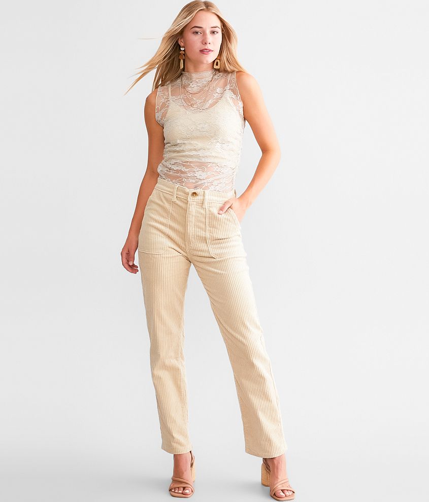 KanCan Signature 90s Corduroy Straight Pant front view