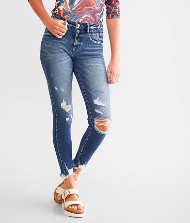 KanCan Signature Mid-Rise Ankle Skinny Stretch Jean front view