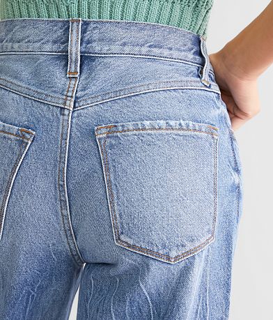KanCan Signature 90&apos;s Cropped Wide Leg Jean back pocket view