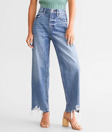 KanCan Signature 90&apos;s Cropped Wide Leg Jean full left side view