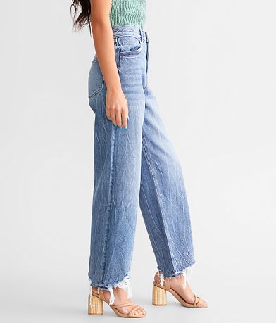 KanCan Signature 90&apos;s Cropped Wide Leg Jean full right side view