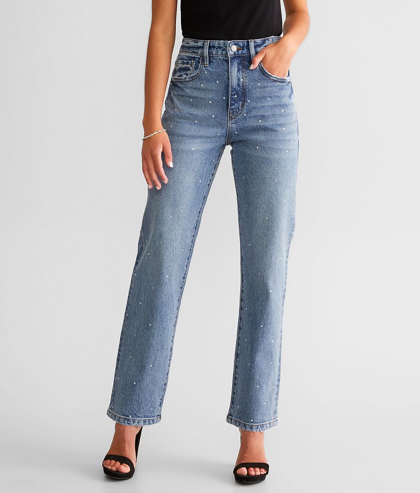 KanCan Signature High Waisted Wide Leg Jean - Women's Jeans in Sinead