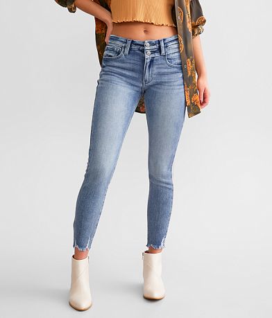 KanCan™ Skinny Mid Rise Frayed Hem Jean