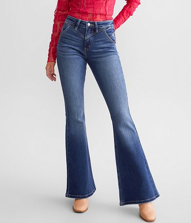 Buy Pantete Womens High Waisted Bell Bottom Jeans Denim High Rise