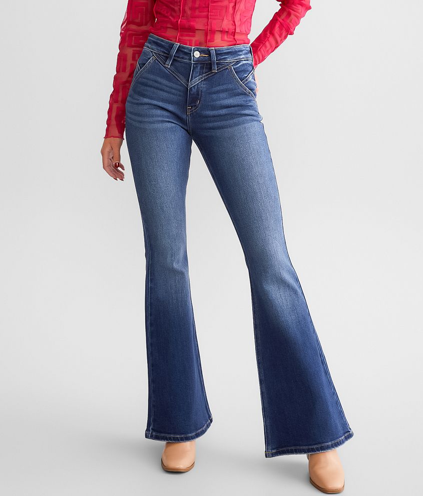 KanCan Signature High Rise Flare Stretch Jean front view