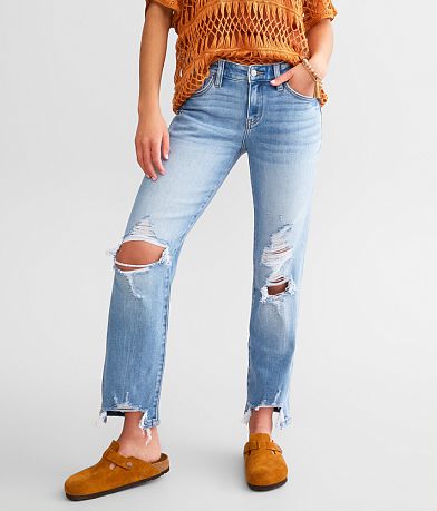 Kancan Ultra High Rise Light Wash 90's Boyfriend Jean