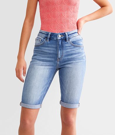 KanCan Signature High Rise Bermuda Stretch Short front view