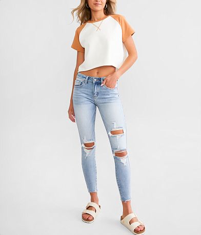 KanCan Signature Mid-Rise Ankle Skinny Stretch Jean front view