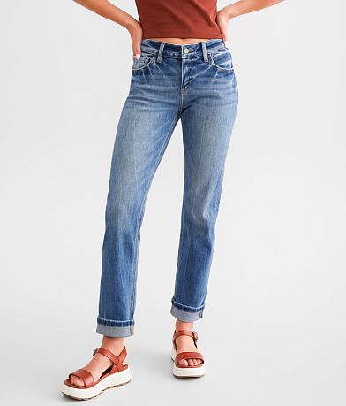 KanCan Signature Mid-Rise Relaxed Stretch Jean front view
