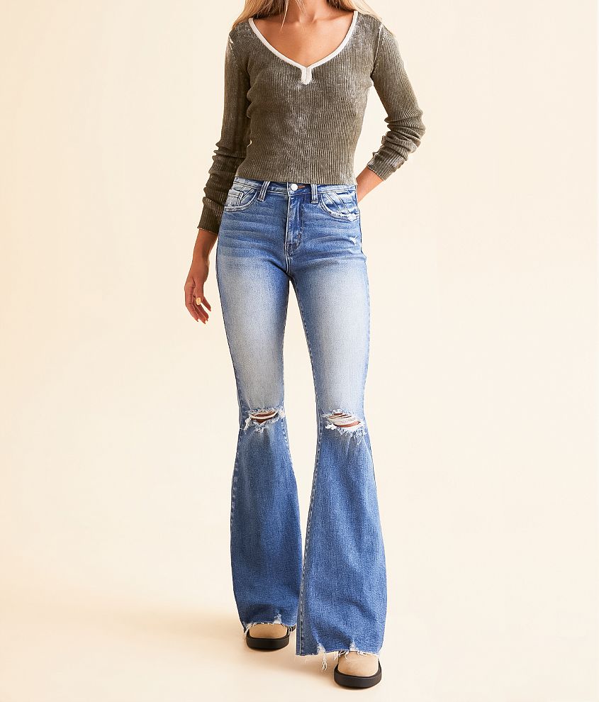 Kan Can Signature High Rise Flare Stretch Jean